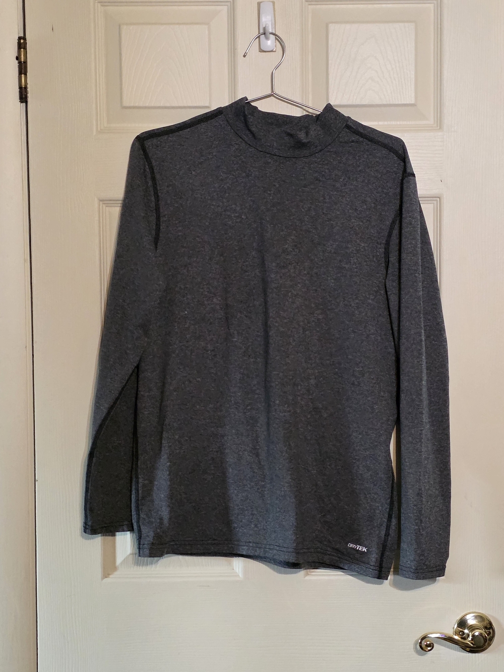 tek gear Charcoal Mock Neck Long-Sleeve Performance Shirt